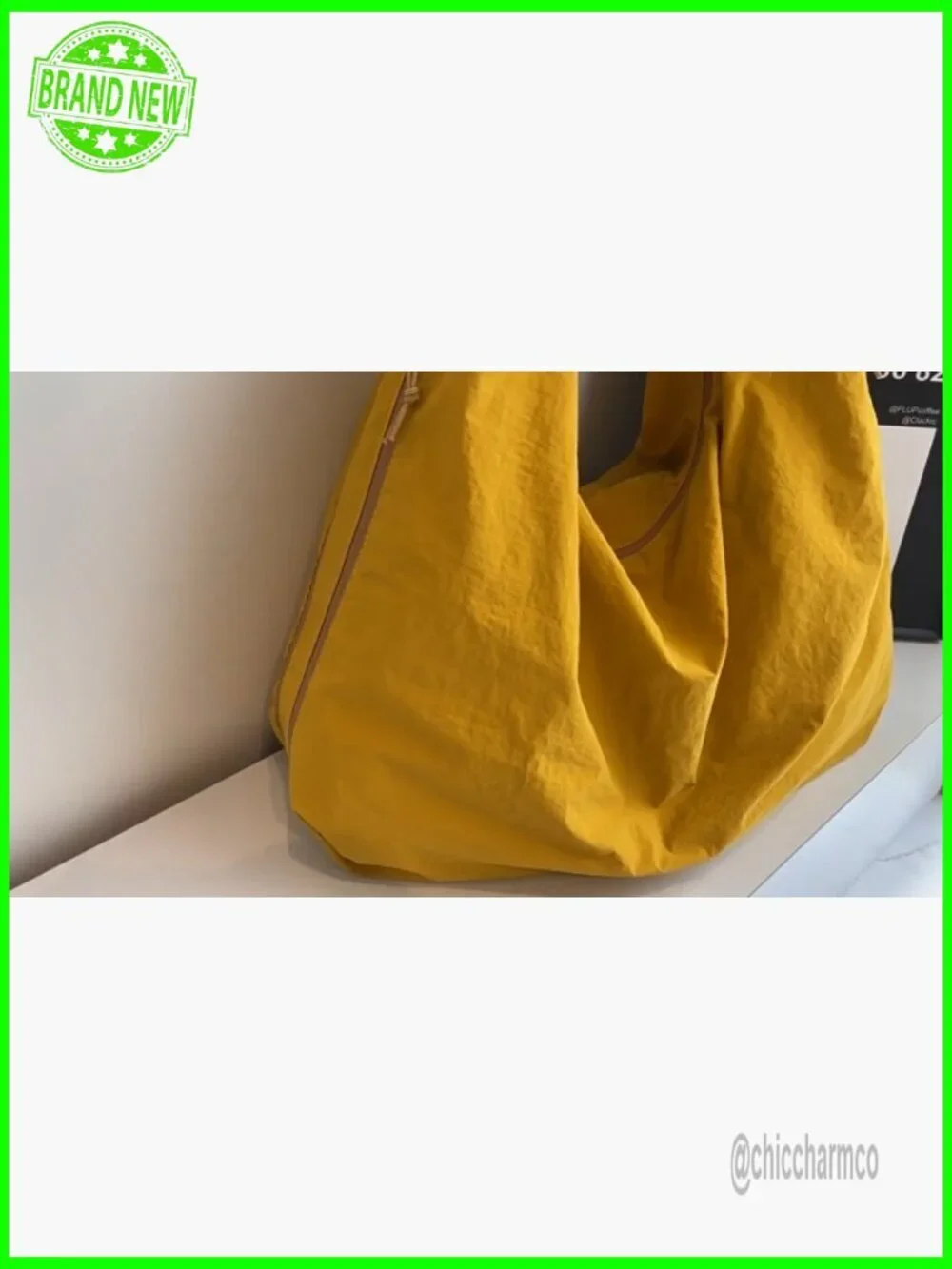 Large Nylon Tote Bag Slouchy Hobo Shoulder Bag Multi Pocket Travel Gym